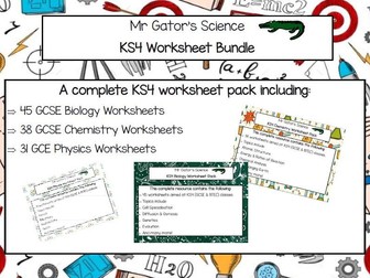 GCSE Science Worksheet Pack