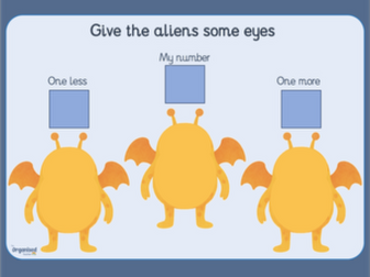 Alien Playdough Mat – One More, One Less, More, Fewer