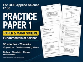 OCR AAQ Applied Science - F180 Practice Paper (90 mins)