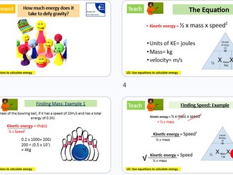 Energy calculations revision GCSE AQA Combined science