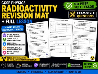 GCSE Physics Radioactivity Revision Mat + Lesson