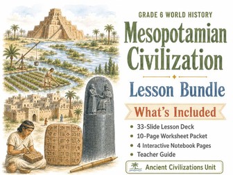 Mesopotamian Civilization Lesson Bundle | Grade 6 World History