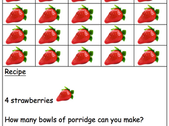 Division as grouping - Porridge activity