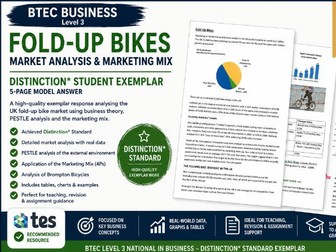 A detailed BTEC Business market research essay Distinction * Exemplar