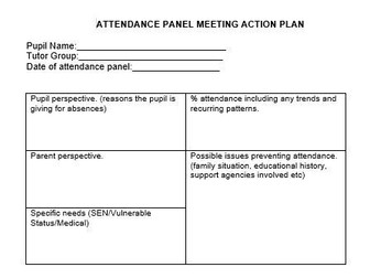 Attendance Meeting Template