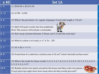 DISTANCE LEARNING 4x engaging math lessons (Set 1)