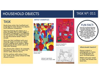 KS3 Art & Design tasks - homework, cover