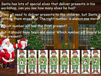 Christmas Maths EYFS - 1 more 1 less