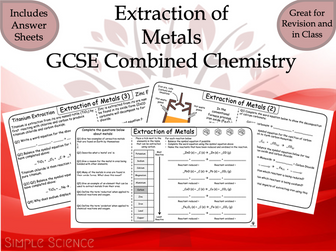 Extraction of Metals - GCSE Chemistry Worksheets