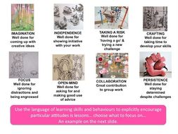 Learning dispositions: stickers to print and powerpoint slides to add to lessons