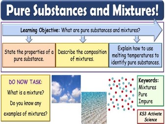 Pure Substances and Mixtures KS3 Activate Science