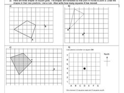 Translation - Geometry - Position of shape - ks2 year 5 & 6 - WORKSHEET ...