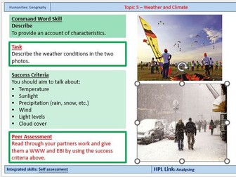 Weather and climate introduction lesson. Geography