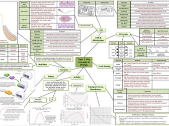 GCSE Biology Revision Topic 1 -  Topic to a Page