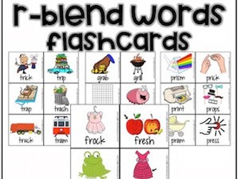 Free Consonant R Blends Br Cr Dr Fr Gr Pr Tr Words Flashcards Teaching Resources