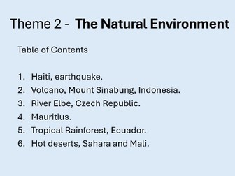 Cambridge IGCSE Physical Geography Case Studies