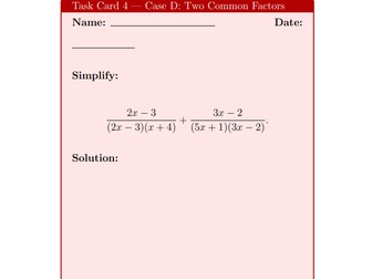 Rational Expressions Simplification Workbook for Grade 9–10, O Level, IGCSE, Matric and SSC Board Ex