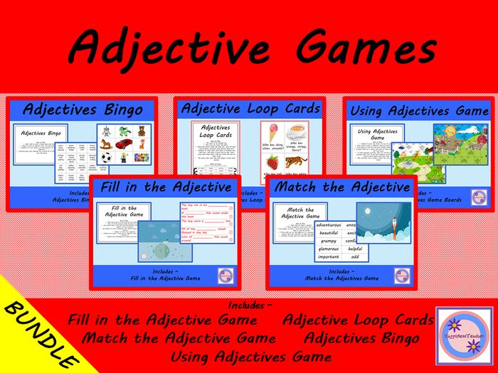 Adjective Games | Teaching Resources