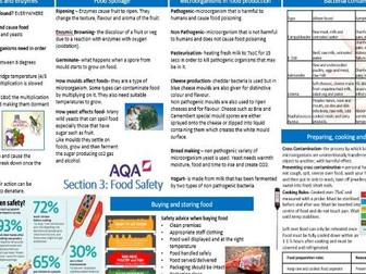 Knowledge Organiser for revision of Food Safety