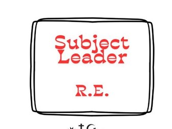 Primary Subject Leader Folder R. E.