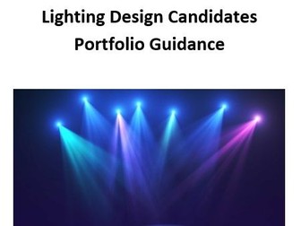 GCSE Drama Lighting designer Portfolio Booklet Guidance