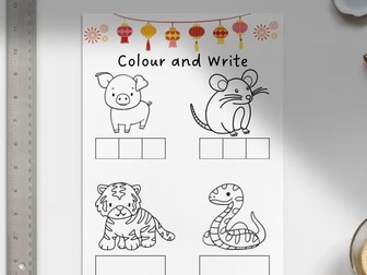 Colour and Write - Lunar & Chinese New Year