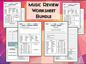 4 Music Review Worksheets