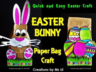 Easter Bag   ::  Easter Bunny  ::  Easter Eggs  ::  Easter Paper Bag Craft