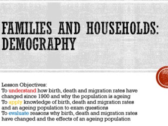 AQA Sociology Families & Households: Demography A Level