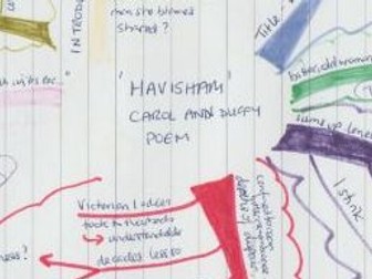 Havisham Carol Ann Duffy Mind Map