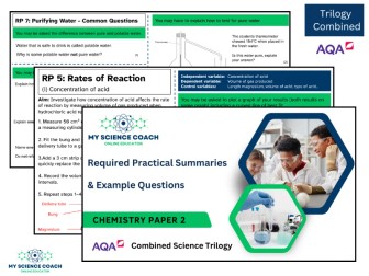 GCSE Chemistry Paper 2 Required Practical Workbook: Exam Practice Questions, Methods, and Summaries