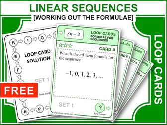 Formulae for Sequences (Loop Cards)