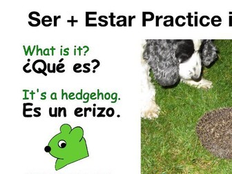 Ser v Estar in a short Story, Video + Worksheet