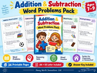 Addition & Subtraction Word Problems Pack