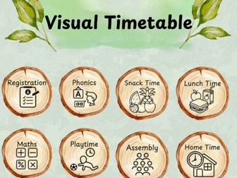 Nature-Inspired Visual Timetable Cards