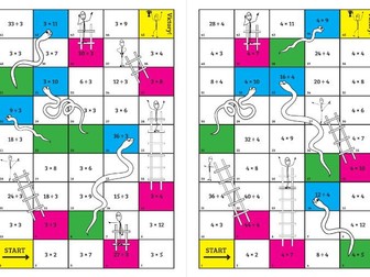 Times Tables Snakes and Ladders