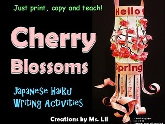 Japanese Cherry Blossom Lanterns ::  Spring Craft  ::  Haiku Poetry