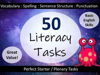 50 Short Literacy Tasks / Starters