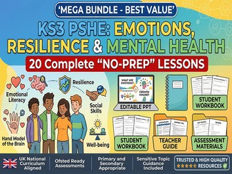 KS3 PSHE: Mental Health 20 No-Prep Lessons