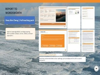 Report to Wordsworth - Full teaching pack from Smithy's Basics