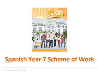 Year 7 Spanish Scheme of Work (Whole year and very detailed - based on Viva 1)