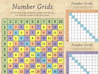 Number Grids worksheets