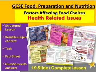 Factors affecting Food Choices - Health Related Factors