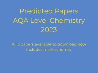 AQA A Level Chemistry Practice/Mock Paper 3