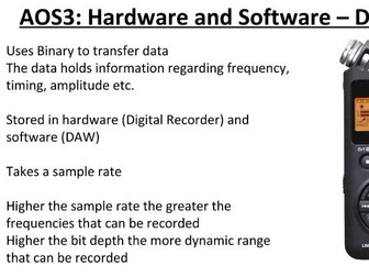 Music Technology A Level - Hardware/Software Digital