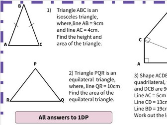 PYTHAGORAS THEOREM GCSE MATHS H&F 9 - 1