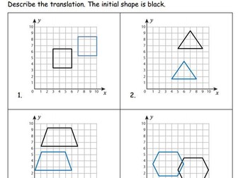 Translating Shapes Activity + Extension