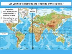 Finding latitude and longitude coordinates on a world map - KS2/KS3 ...