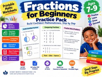 Fractions for Beginners Practice Pack