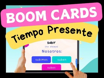 Spanish Regular Present Tense | Interactive Activity | Digital Task Boom Cards